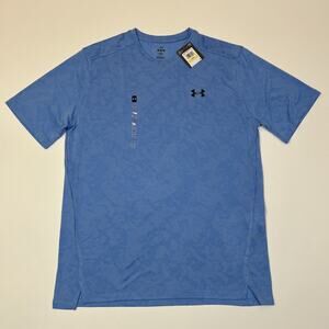 Under Armour UA Tech Vent Geode Shirt Mens Medium Blue Camo Athletic Tee NWT